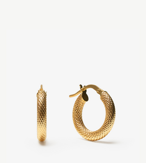 Hoop Earrings in 14k Yellow Gold, 15mm