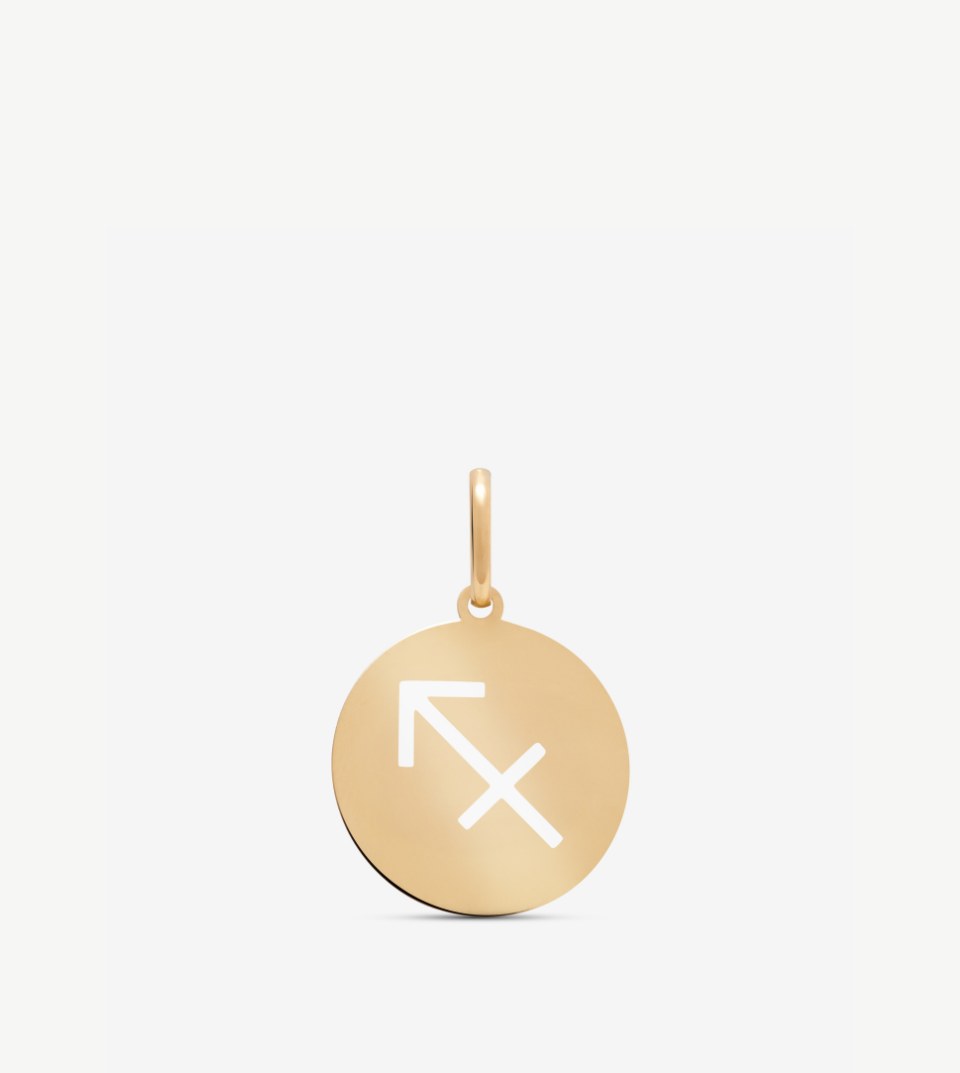 Sagittarius Pendant in Yellow Gold