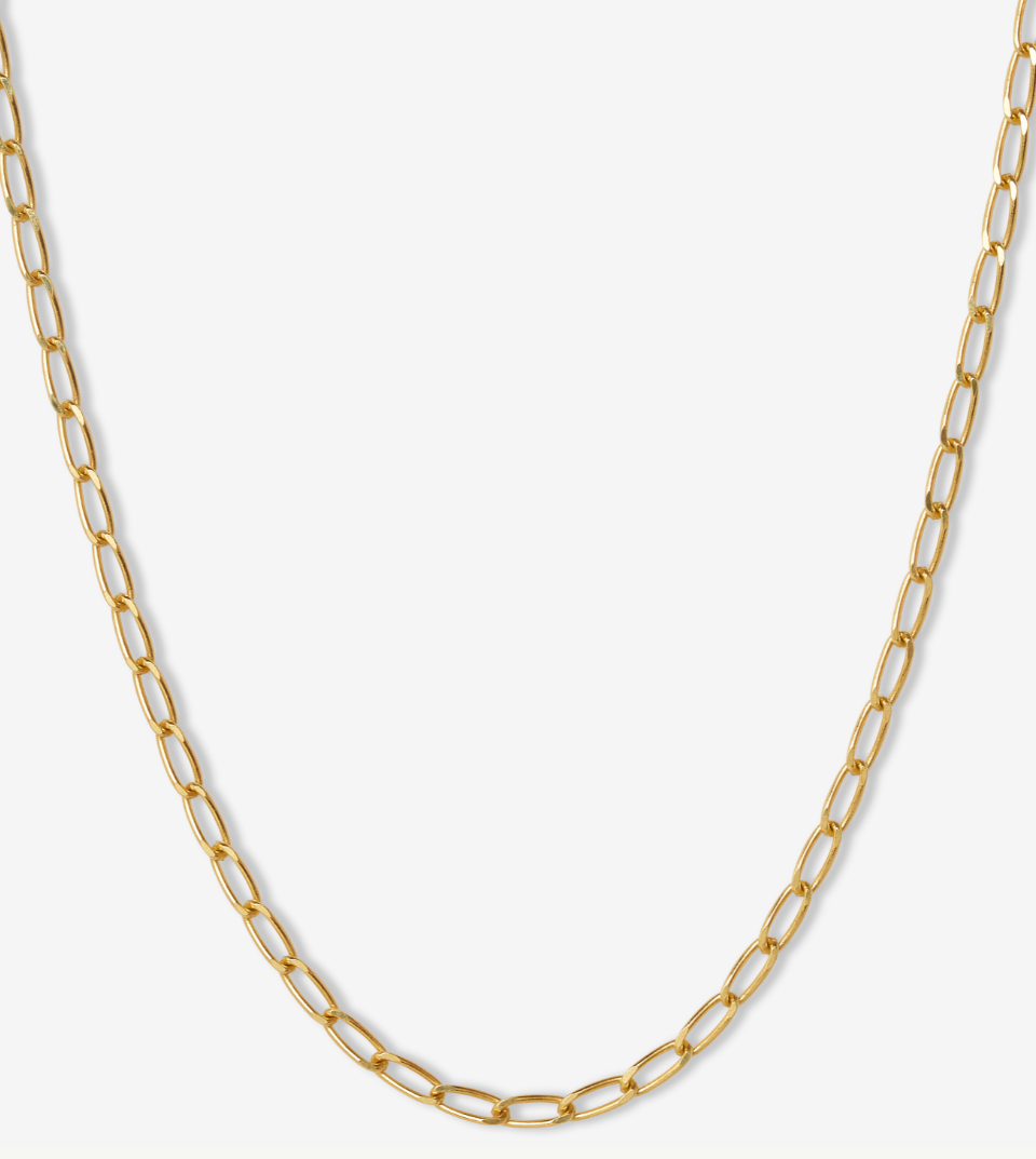 Paperclip Chain Necklace in 14k Yellow Gold, 4mm