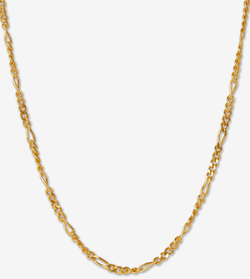 Figaro Chain Necklace in 18k Yellow Gold