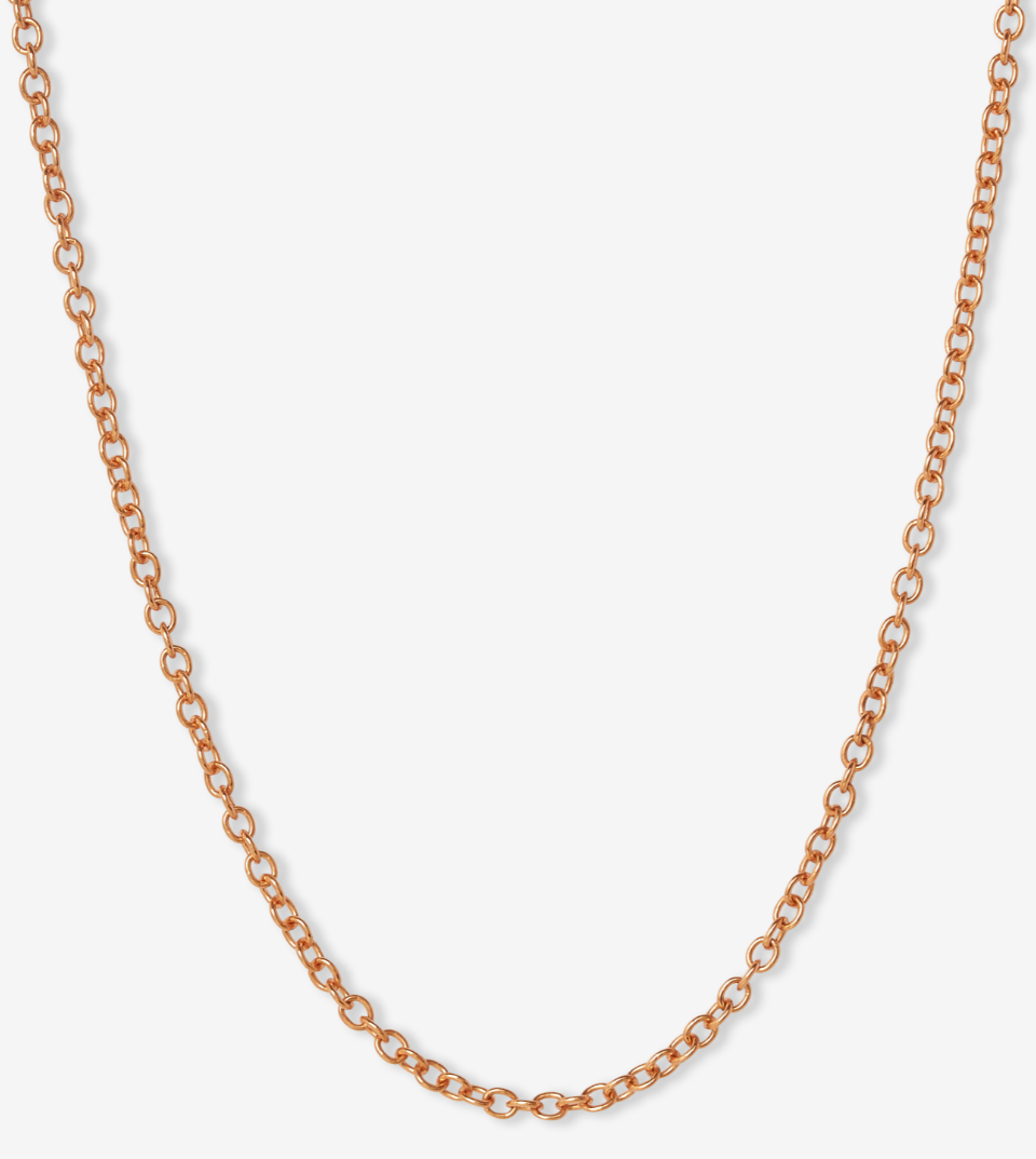 Rolo Chain Necklace in 14k Rose Gold
