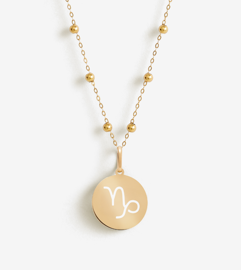 Capricorn Pendant in Yellow Gold
