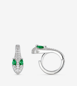 Snake Huggie Hoop Earrings