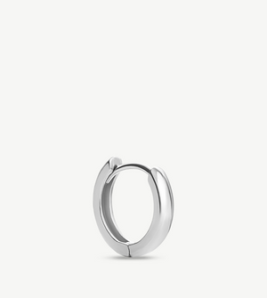 Single Hoop Earring in 18k White Gold, 8mm