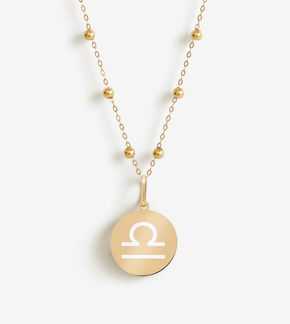 Libra Pendant in Yellow Gold