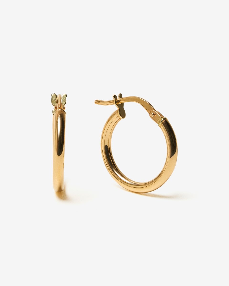Classic Small Hoops - yellow gold - FIGLIO