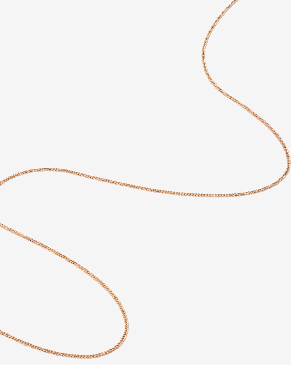 Flat Chain Necklace in 18k Rose Gold - gold chains - FIGLIO