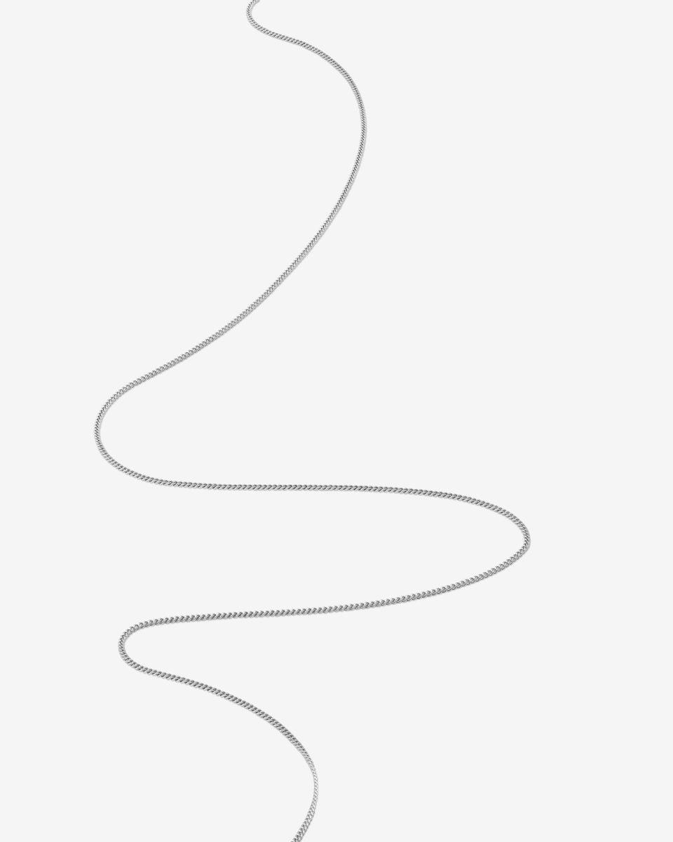 Flat Chain Necklace in 18k White Gold - gold chains - FIGLIO