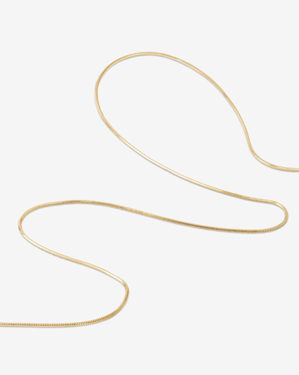 Flat Chain Necklace in 18k Yellow Gold - gold chains - FIGLIO