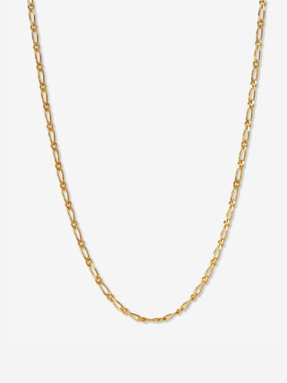 Mixed Link Paperclip Chain Necklace in 18k Yellow Gold - gold chains - FIGLIO
