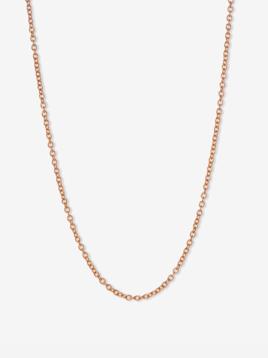 Rolo Chain Necklace in 14k Rose Gold - gold chains - FIGLIO