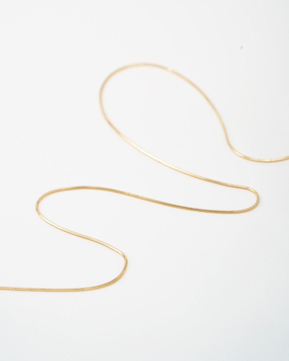 Snake Chain Necklace in 14k Yellow Gold - gold chains - FIGLIO